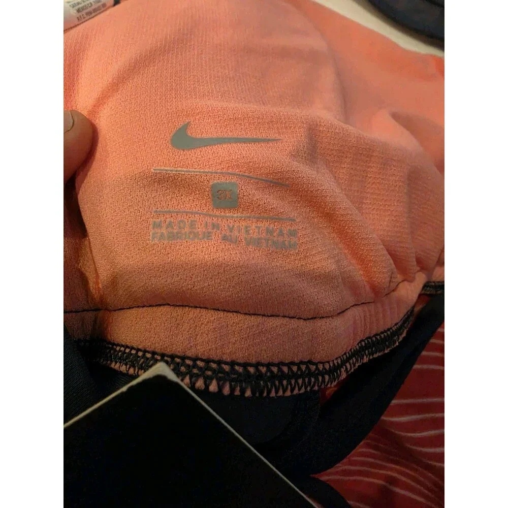 NWT Nike Striped Racerback Blue and Orange Tankini Top Size 3xl